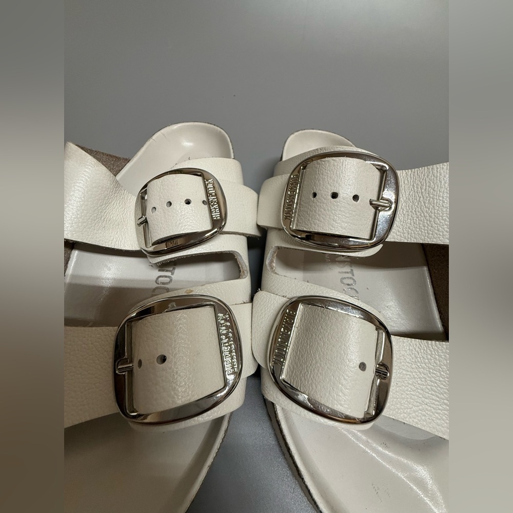 BIRKENSTOCK ARIZONA BIG BUCKLE WOMEN SANDALS WHITE 39 - Picture 8 of 11